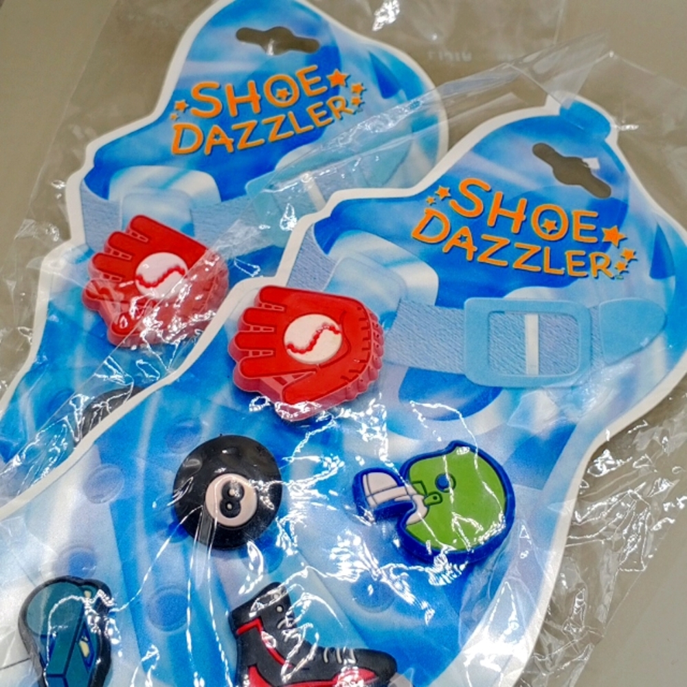 Dazzlers ArtCraft Black and White Shoe Charms